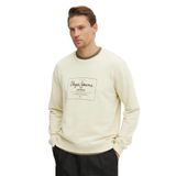 Pepe Jeans Erkek Kapüşon Yaka Sweatshirt, Kırık Beyaz, L Beden