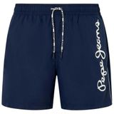 Pepe Jeans Erkek logolu yüzme şortu, Mavi (Navy), S