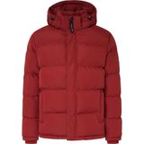 Pepe Jeans Erkek Mont, Kapüşonlu Şişme Mont, Kiremit Renk, L Beden
