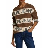 Pepe Jeans Nakışlı Kazak, M, PL702226, Kahve, Kadın