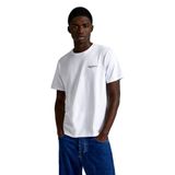 Pepe Jeans Single Cliford Bisiklet Yaka Baskılı Beyaz T-Shirt, S, PM509367, beyaz (beyaz), Erkek
