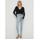Pepe Jeans Yüksek Bel Dar Paça Regular Straight Denim Pantolon, 27, PL204584MI80, Mavi, Kadın