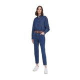 Pepe Jeans Yüksek Bel Düz Paça Regular Straight Koyu Mavi Denim Pantolon, 26, 5003160561, Koyu Mavi, Kadın