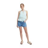 Pepe Jeans Yuvarlak Yaka Düz Açık Mavi Bluz, S, 5003160602, Açık Mavi, Kadın