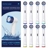 PEPECARE Braun Oral-B Professional Care 500 600 1000 2000 2500 3000 500 7000 ve daha fazla Vitality Pro Smart Genius elektrikli diş fırçaları için 8'li paket yedek fırça başlıkları