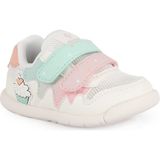 Pepino 2153 Kız Bebek Sevimli Cupcake Figürlü Çift Cırt Cırtlı Nefes Alan Fileli Ultra Esnek Taban Ilk Adım Ayakkabısı - Beyaz