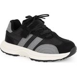 Pepino Çocuk Spor Ayakkabı Yan Çizgili Cırt Cırtlı Klasik Bağcıklı Hafif Esnek Kalın Taban Günlük Sneaker 2341 - 0 - Siyah