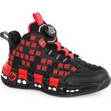 Pepino Erkek Çocuk Spor Ayakkabı Çevirmeli Döner Kilitli LEGO Blok Kabartma Desenli Hafif Taban Sneaker 1974 - Siyah - Kırmızı