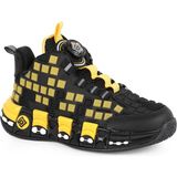 Pepino Erkek Çocuk Spor Ayakkabı Çevirmeli Döner Kilitli LEGO Blok Kabartma Desenli Hafif Taban Sneaker 1974 - Siyah - Sarı