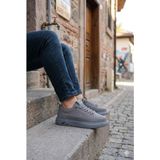 Pepita E327 Rahat Hafif Keten Lastik Bağcıklı Günlük Sneaker Erkek Spor Ayakkabı - Gri