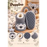 Peppino Bebek & Çocuk Kaydırmaz Tabanlı Ev Botu / Panduf / Kışlık Peluş Bot / Koala Desenli