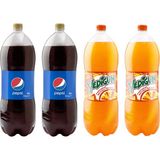Pepsi Kola 2,5 lt 2 Adet + Yedigün Portakal 2,5 lt 2 Adet / 4 lü Karma Paket