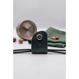 Pepuza 2 Adet Hakiki Deri Büyük Kablo Tutucu - Yeşil - Açık Boyutu: 11 cm x 3,5 cmKapalı Boyutu: 5,5 cm x 3,5 cm