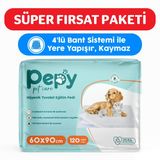 Pepy Kedi Kumu 60X90 Hijyenik Tuvalet Eğitim Pedi 30'Lu 4 Paket 120 Adet