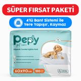 Pepy Kedi Tuvaleti 60X90 Hijyenik Tuvalet Eğitim Pedi 30'Lu 4 Paket 120 Adet