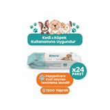 Pepy Kedi ve Köpek Kullanımına Uygun Evcil Hayvan Temizleme Mendili 24 Paket 1200 Adet