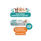 PEPY Kedi Ve Köpeklere Özel Evcil Hayvan Temizleme Mendili 12 paket 600 Adet