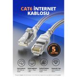 Pequip CAT6 Ethernet Kablosu Rj45 İnternet Kablo Cat 6 Kablosu 5 Metre
