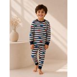 Pera Çocuk Giyim Araba Desenli Erkek Mevsimlik Pijama Takımı