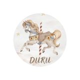 Pera İSME ÖZEL TEMA ETİKET/STİCKER DOĞUM, DOĞUM GÜNÜ YUVARLAK 4 CM 72 ADET