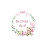 Pera İsme Özel Yuvarlak Bebek Etiket/sticker 4 Cm 70 Adet