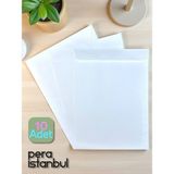 Pera İstanbul 10 Adet 24X32 cm Beyaz Davetiye Lüks Tebrik Kartı Mektup Mühür Cüzdan Büyük Kapasiteli Torba Zarf - 16x23