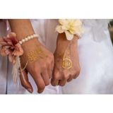 Pera İstanbul 10'lu Fırsat Paketi Bekarlığa Veda Partisi Gold Bride ve Team Bride Gelin Süslemeleri Geçici Dövme - Altın - Beyaz