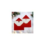 Pera İstanbul 2 Adet 13 x 18 cm Renkli Zarf ve 1 Kalp Desenli I Love You Yazılı Not Kartı Seti