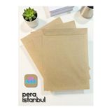 Pera İstanbul 25 Adet 24x32 cm Kraft Davetiye Lüks Tebrik Kartı Mektup Mühür Cüzdan Büyük Kapasiteli Torba Zarf