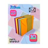 Pera İstanbul Renkli Küçük Zarf 7x9 Cm 25 Li Paket Hediye Doğum Günü Dilekleri Zarfı