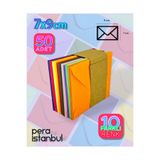 Pera İstanbul Renkli Küçük Zarf 7x9 Cm 50 Li Paket Hediye Doğum Günü Dilekleri Zarfı