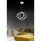 Pera Jewelry LED Avize Elipse 3lü Sarkıt Çift Renk Işıklı - Krom