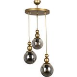 Pera Jewelry Modern Spor Avize 3lü Sarkıt Füme Cam - Eskitme