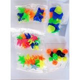 Pera Pelis 5 Paket Jant Süsü Renkli Plastik Yıldız ve Kalp Şekilli Bisiklet Aksesuarı