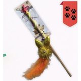 Pera Petshop Kedi Oltası Özel Üretim Oyuncaklı, Tüylü Ve Zilli Ahşap Sap Kedi Oyuncağı
