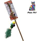 Pera Petshop Kedi Oltası Özel Üretim Oyuncaklı ve Zilli Ahşap Sap Kedi Oyuncağı