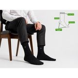 Pera Socks Erkek Bambu Çorap Siyah – Nefes Alan, Terletmeyen, Dikişsiz Burun, Esnek Lastik, Günlük & Klasik Kullanım - 40 - 44