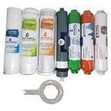 Pera Water Açık Kasa Su Arıtma Cihazlarına Uygun Platinium 80 Gpd Mebranlı 7'li Alkali Mineral Filtre Seti ve Açma Anahtarı