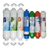 Pera Water Kapalı Kasa Su Arıtma Cihazlarına Uygun Global Water Solutions 75 Gpd İnline 7'li Mineral Alkali Filtre Seti ve Bağlantı Dirseği