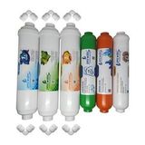 Pera Water Kapalı Kasa Su Arıtma Cihazlarına Uygun Mebransız İnline 6'lı Mineral Alkali Filtre Seti ve Bağlantı Dirseği