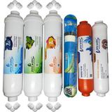 Pera Water Kapalı Kasa Su Arıtma Cihazlarına Uygun Pera Water Mebranlı Inline 6’li Mineral Filtre Seti Bağlantı Dirseği Hediyeli Mineral Filtre