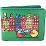 Perabags Amsterdam Baskılı Erkek Cüzdanı - Yeşil