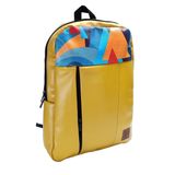 Perabags Tasarım Geometrik Desenli Sarı Laptop Sırt Çantası