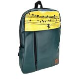 Perabags Tasarım Kedi Baskılı Yeşil Laptop Sırt Çantası