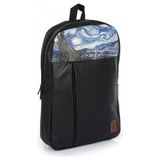Perabags Tasarım Starlight Van Gogh Baskılı Laptop Sırt Çantası - Siyah