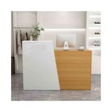 Perakende ve Ofis için Modern Resepsiyon MasasıÖdeme Sayacı - Verimli Müşteri Hizmetleri ve Profesyonel Çalışma Alanı için Modern Ticari Mobilyalar, (Ahşap, LEFT_140CM/55.1IN)
