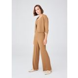 Peraluna Reglan Kollu Kaşmir Karışım Kısa Kadın Triko Bolero Camel Melanj