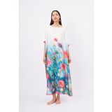 Peraluna Sprıngfıeld Long Dress Baskılı Saten Kadın Uzun Elbise - Çok Renkli