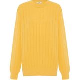 Peraluna Zacha 'o Neck' Pullover Üç Boyut Çizgili Bisiklet Yaka Mevsimlik Erkek Triko Kazak - Sarı - 2XL