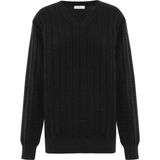 Peraluna Zacha 'v Neck' Neck Pullover Üç Boyut Çizgili Mevsimlik Erkek Triko Kazak - Gri - 2XL
